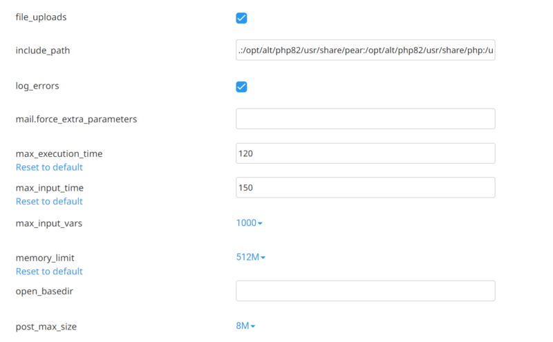 php 82 options